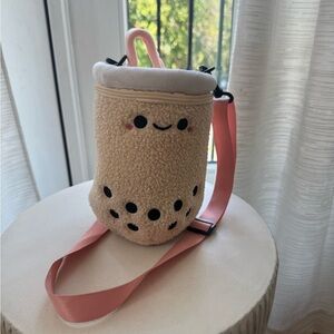 Cute Bubble Tea Plush Crossbody Bag